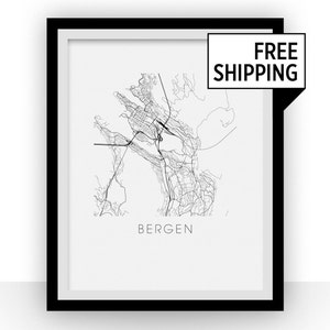 Bergen Map Print