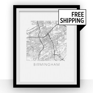 Imprimir mapa de Birmingham Alabama