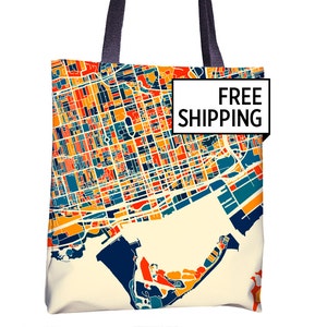 Toronto Map Tote Bag - To Map Tote Bag 15x15