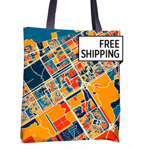 Islamabad Map Tote Bag - Pakistan Map Tote Bag 15x15