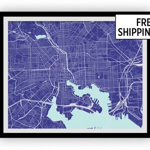 Baltimore Map Print - Choose your color