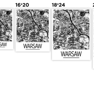 Warsaw Map Poster - Map Print - Art Deco Series - Etsy