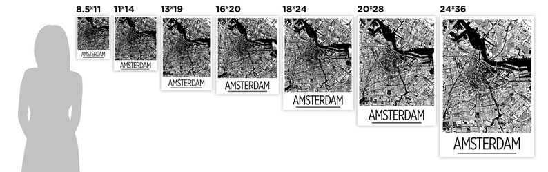 Custom Map Print Custom City Map Choose Your City Map Print image 3