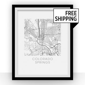 Colorado Springs Map Print