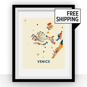 Venice Map Print - Full Color Map Poster
