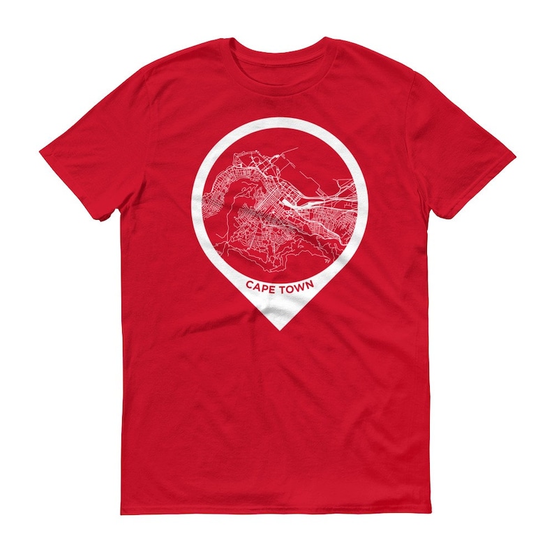 Cape Town Map TShirt South africa Map TShirt Cape Town Etsy