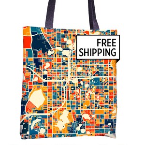 Orlando kaart Tote Bag - Florida kaart Tote tas 15 x 15