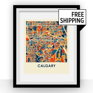 Calgary Map Print - Full Color Map Poster