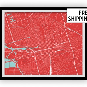 Stockton Map Print - Choose your color