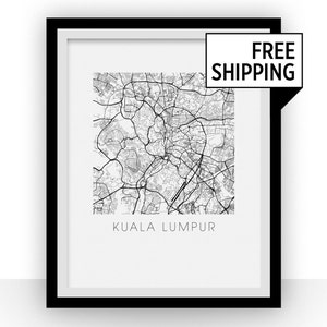 Kuala Lumpur Map Print