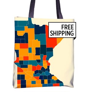 Minnesota carte cabas - sac cabas en MN carte 15 x 15