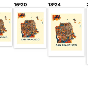 San Francisco Map Print Full Color Map Poster image 4