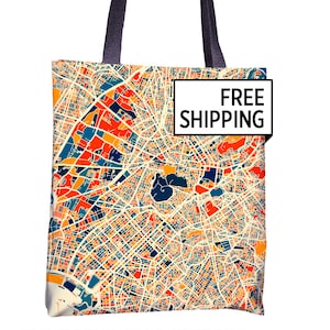 Athen Karte Stoffbeutel - Griechenland Karte-Beutel 15 x 15
