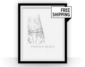 Virginia Beach Map Print