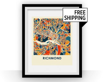 Richmond Map Print - Full Color Map Poster