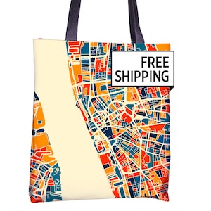 Bolso de totalizador de mapa de Liverpool - Inglaterra mapa bolsa 15 x 15