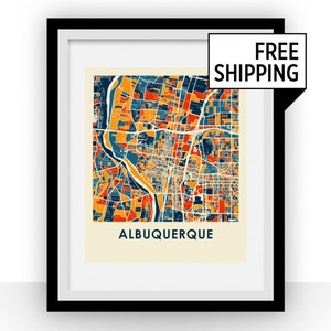 Albuquerque Map Print - Full Color Map Poster