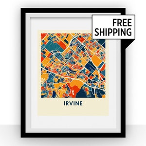 Irvine Map Print - Full Color Map Poster