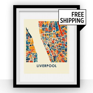 Liverpool Map Print - Full Color Map Poster