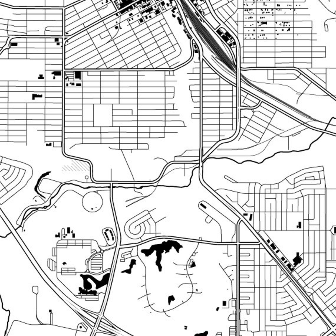 Medicine Hat Alberta Map Poster Alberta Map Print Art Deco Etsy