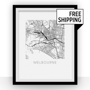 Melbourne Map Print