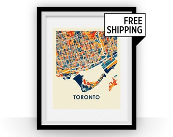 Toronto Map Print - Full Color Map Poster