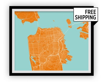 San Francisco Map Print - Choose your color