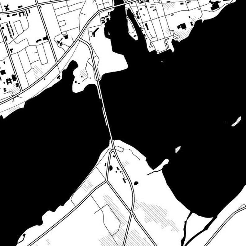 Belleville Ontario Map Poster Ontario Map Print Art Deco Etsy