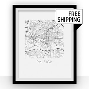 Raleigh Map Print