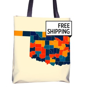 Oklahoma carte cabas - sac OK carte 15 x 15