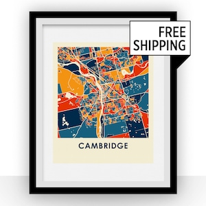 Cambridge Ontario Map Print - Full Color Map Poster