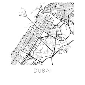 Dubai Map Print - Etsy