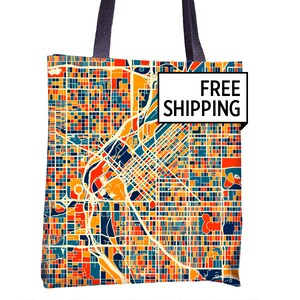 Denver Map Tote Bag - Colorado Map Tote Bag 15x15