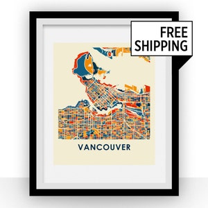 Vancouver Map Print - Full Color Map Poster
