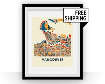 Vancouver Map Print - Full Color Map Poster