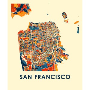 San Francisco Map Print Full Color Map Poster image 2