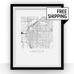 Impressão do mapa de Lincoln