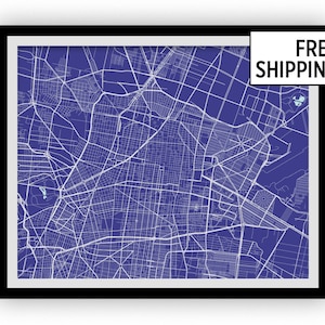 Mexico City Map Print - Choose your color