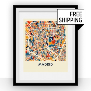 Madrid Map Print - Full Color Map Poster