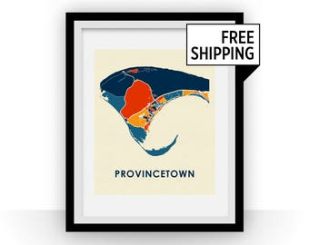 Provincetown Map Print - Full Color Map Poster