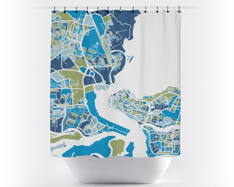 Lagos Map Shower Curtain Nigeria Shower Curtain Chroma Etsy