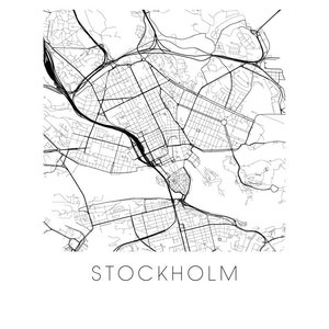 Stockholm Map Print - Etsy