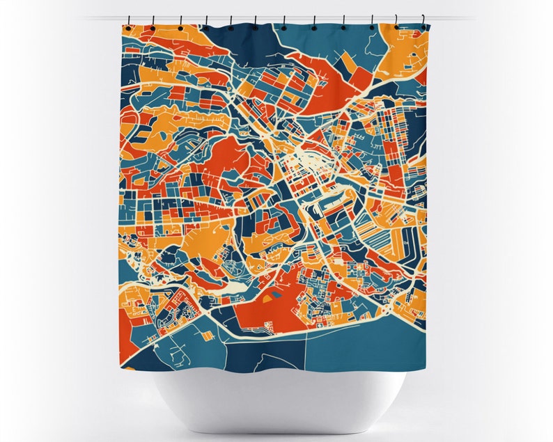 Nairobi Map Shower Curtain Kenya Shower Curtain Chroma Etsy