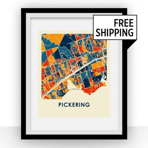 Pickering Ontario Map Print - Full Color Map Poster