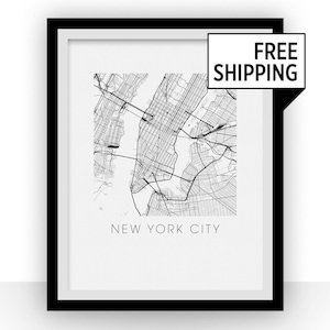 Impression de carte de New York City