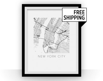 New York City Map Print