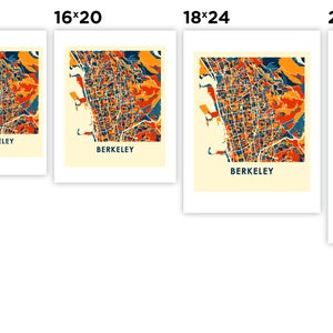 Berkeley Map Print Full Color Map Poster image 4