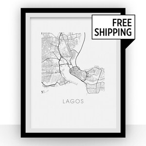Lagos Map Print
