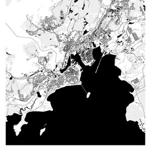 Saint John NB Map Poster - New Brunswick Map Print - Art Deco Series - Etsy