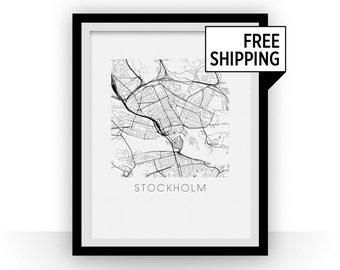 Stockholm Map Print